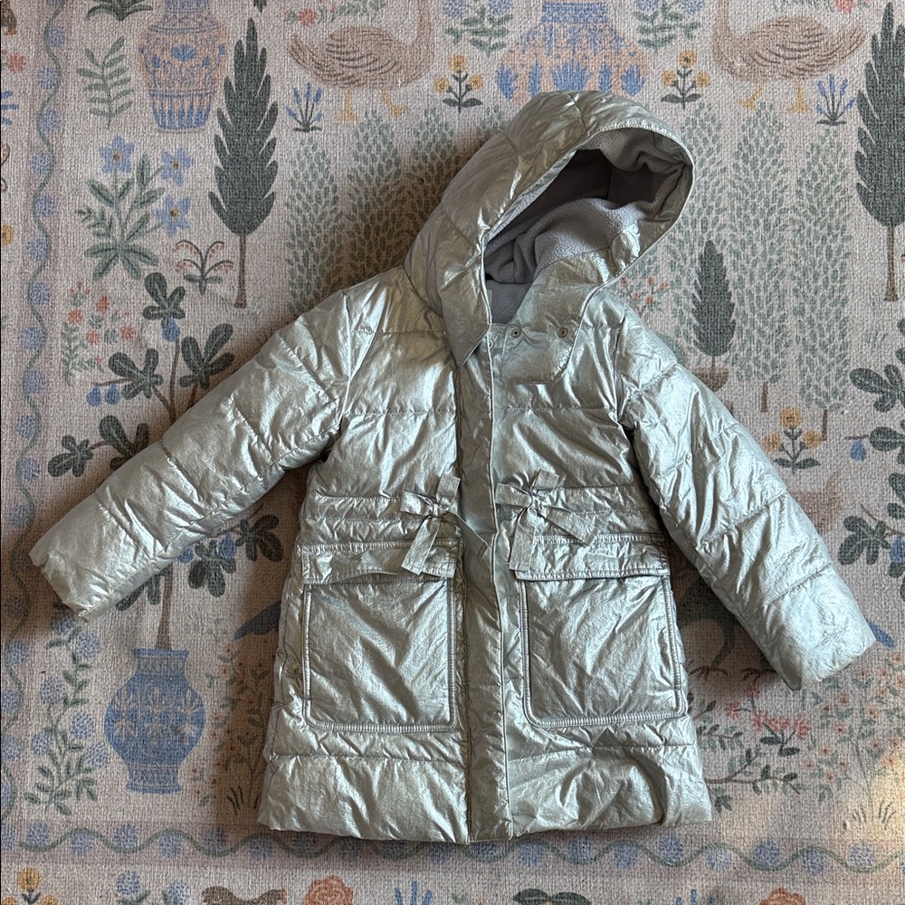 Crewcuts Silver Puffer Jacket for Kids